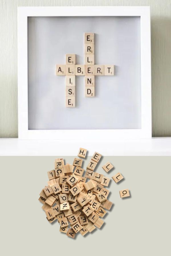 DIY holiday gifts: Scrabble family tree at Morning Creativity