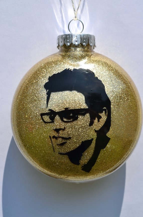 Cool affordable gifts under $15: Jeff Goldblum ornament from Taco Explosion Factory on Etsy