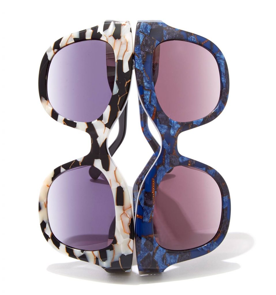 Eyewear trends for 2019: L.A.M.B. Evoli sunglasses in patterned frames