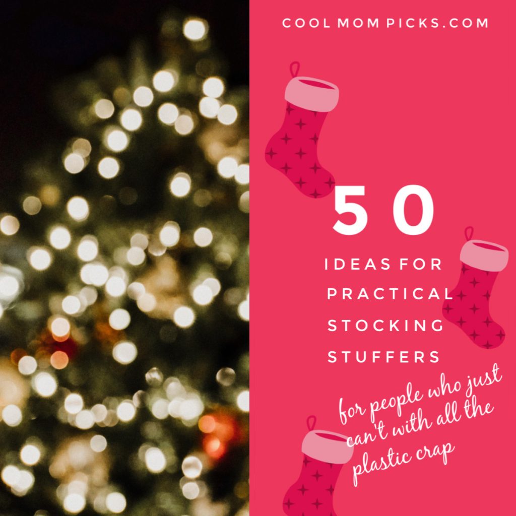 50 ideas for practical but cool stocking stuffers, for people who just can't with all the plastic crap | coolmompicks.com