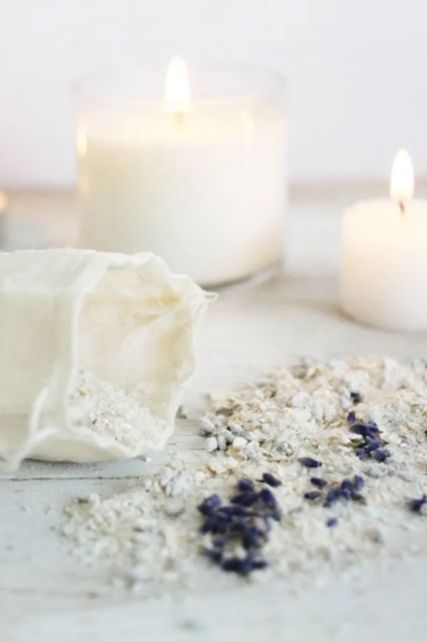 DIY holiday gifts: Lavender-oatmeal bath soak at The Every Girl