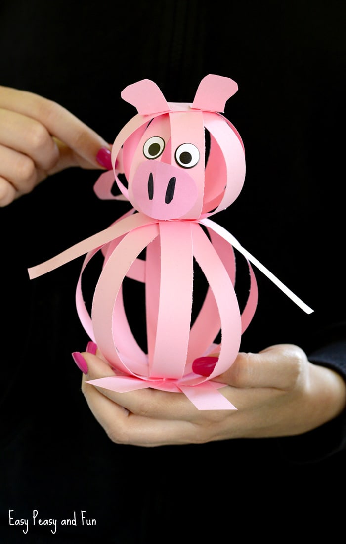 Chinese New Year crafts for kids: Chinese New Year easy paper pig craft | Easy Peasy Fun