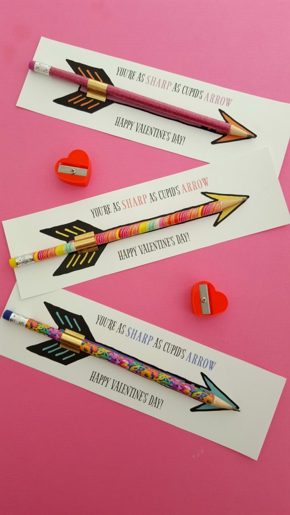  Non-candy Valentine ideas for kids: Cupid's arrow printable at frugal momeh