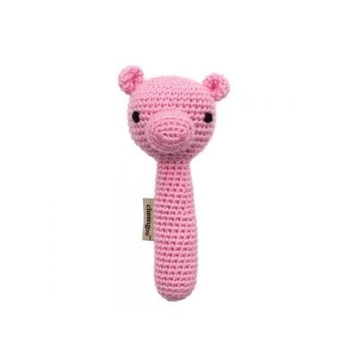 Year of the Pig baby gifts: Hand-crocheted pig baby rattle
