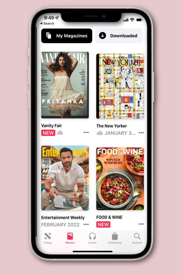 Practical Valentine's gifts for her: A subscription to Apple News + for access to all her favorite magazines