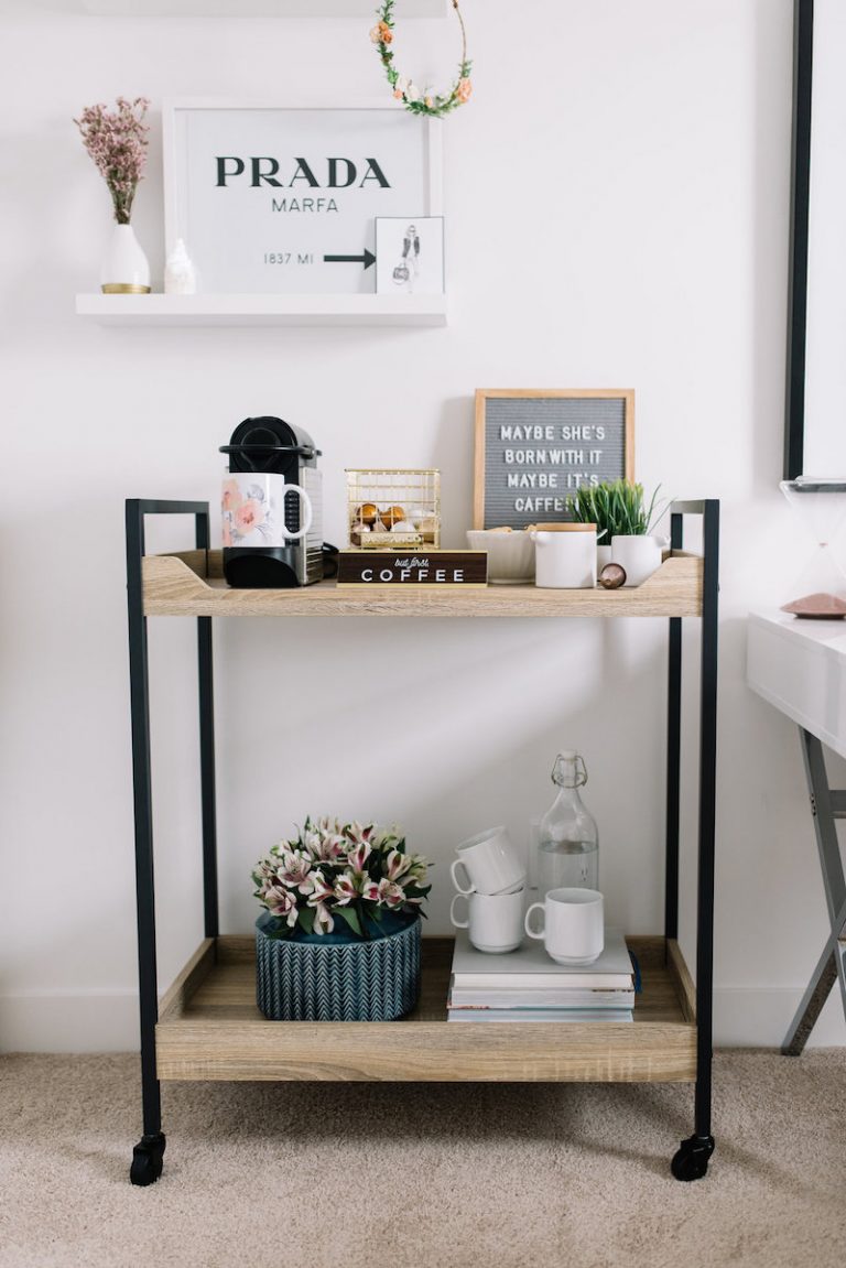 5 ideas for cool coffee bar carts for your home, whatever your style