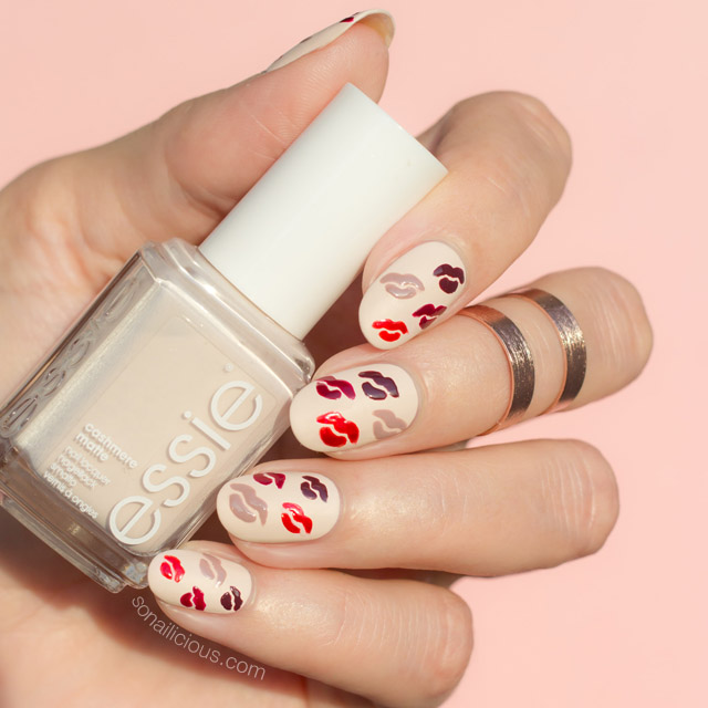 Valentine's lips nail art from So Nailicious is inspired by Kylie Jenner's lipsticks | #valentinesnails