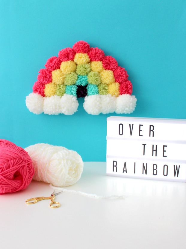 Rainbow crafts for St. Patrick's Day: DIY pom pom rainbow | White House Crafts