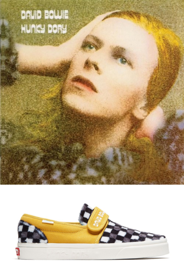 David Bowie Vans inspired by Hunky Dory and his checkerboard shirt