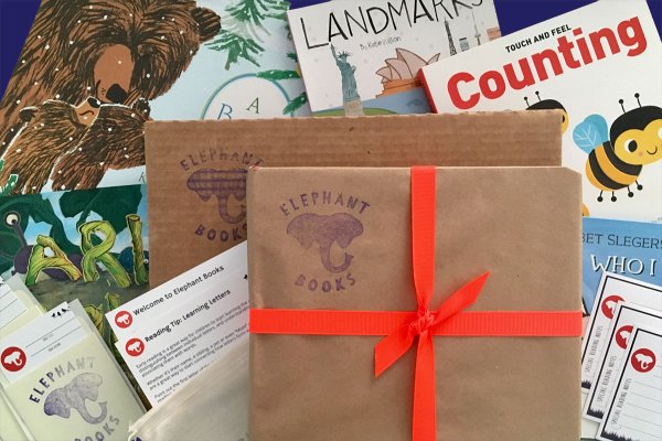 Cool book subscription boxes for kids: Elephant Box 