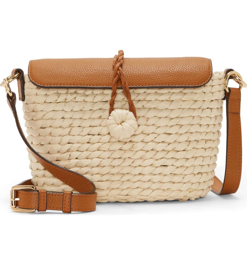 Spring 2019 handbag trend: Woven bags like this affordable Vince Camuto woven leather and straw crossbody