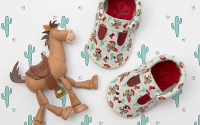 A peek at the irresistible baby moccasins from Toy Story x Freshly Picked