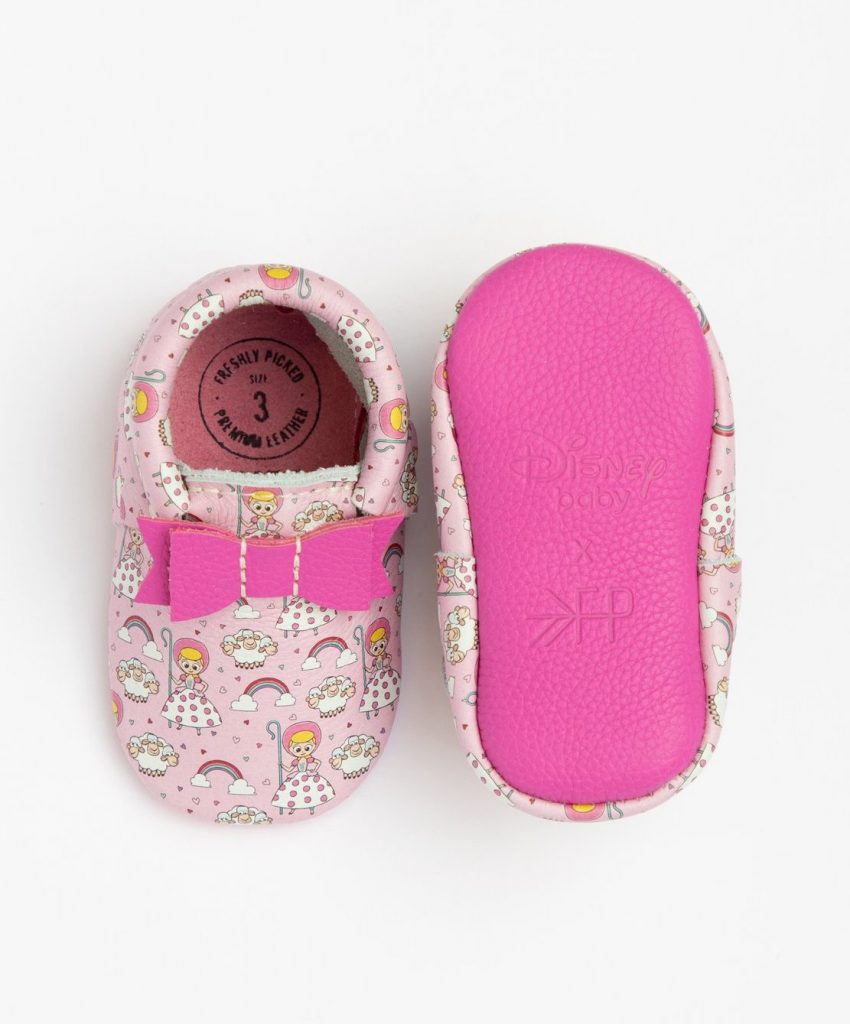 The new Toy Story baby mocs from Freshly Picked: Little Bo Peep