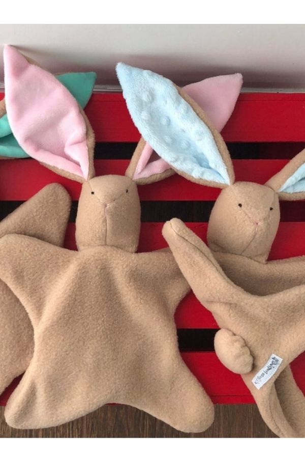 Handmade bunny loveys from Loosey Goose Boutique 