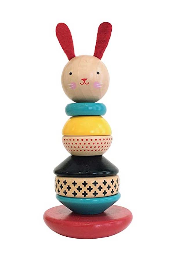 Petit Collage's wooden bunny stacking toy makes an adorable Easter gift for babies