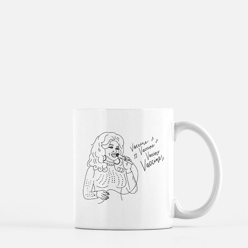 Mother's Day gifts under $25: Dolly Parton "Vaccine" mug