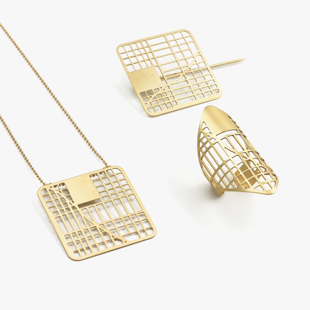 New York City map jewelry from artist Talia Sari: Beautiful Mother's Day gift idea!