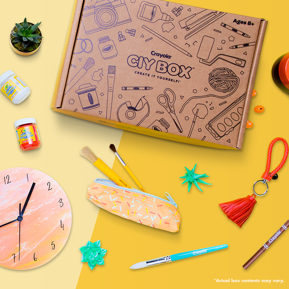 The new Crayola crafting subscription box delivers instant DIY fun, whoo!
