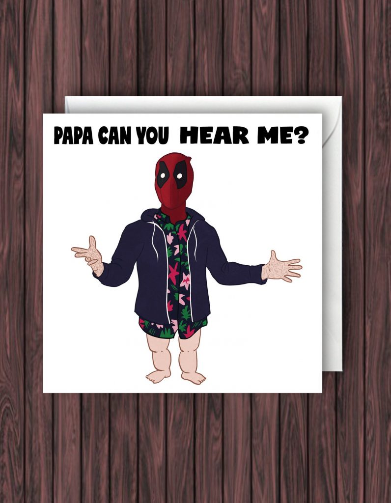 Funny Father's Day cards: Deadpool does Streisand