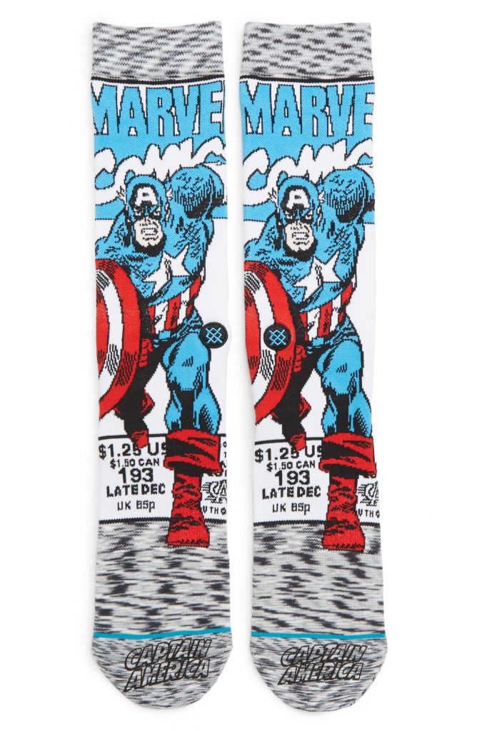 Father's Day gifts under $15: Captain America socks from a vintage Marvel comic