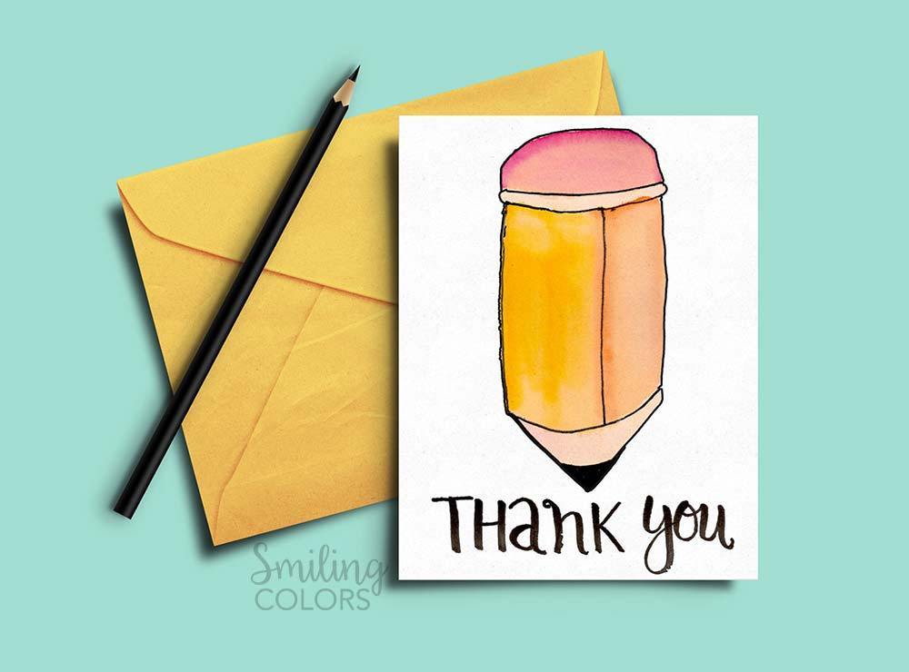 Printable teacher appreciation notes for kids: Free printable teacher appreciation card at Smiling Colors