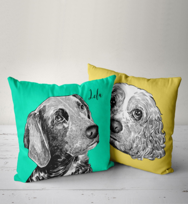 Personalized pet pillows are a sweet gift for a high school graduate heading away from home