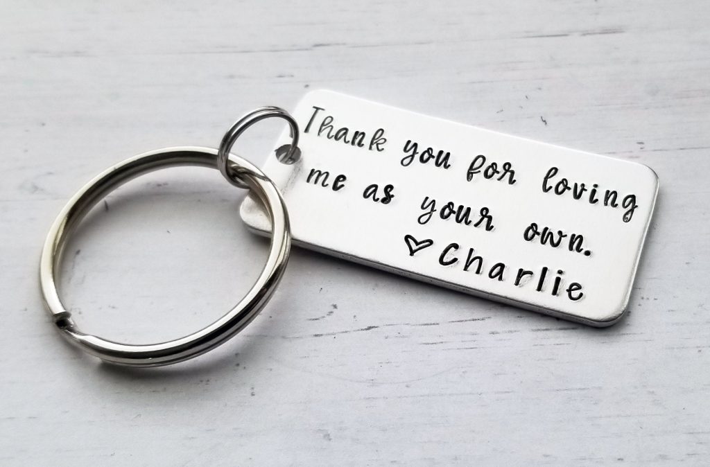 Cool Father's Day gifts under $15: Personalized stepdad keychain