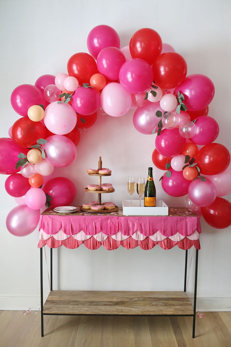 DIY balloon arches: DIY helium balloon arch at A Beautiful Mess