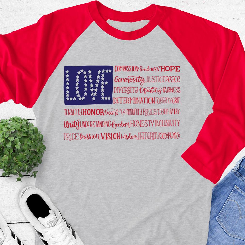 American Flag Love Tee from Hello Resistance supporting ACLU