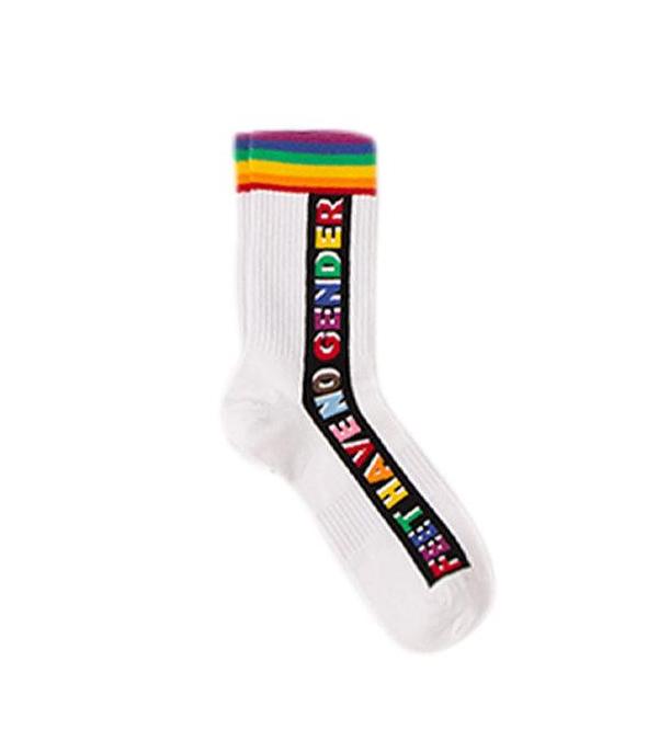 Feet have no gender socks supporting lGBTQ causes from Happy Feet x Phluide Project