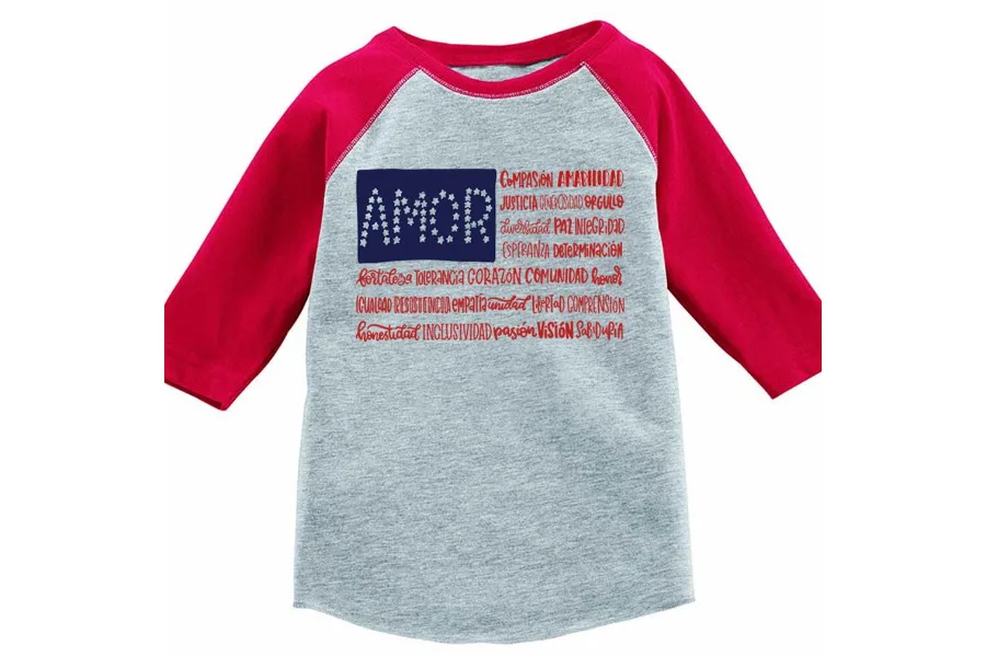 Love Flag Tee in Spanish from Free to Be Kids