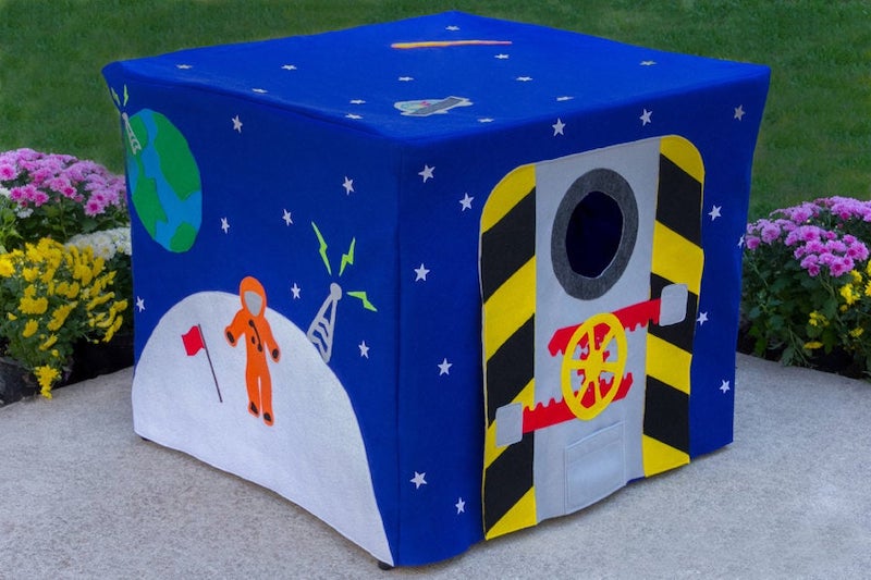 Cool space toys and gifts for kids: Card table playhouse at The Playhouse Kid