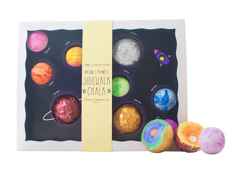 Cool space toys and gifts for kids: Sidewalk chalk planets