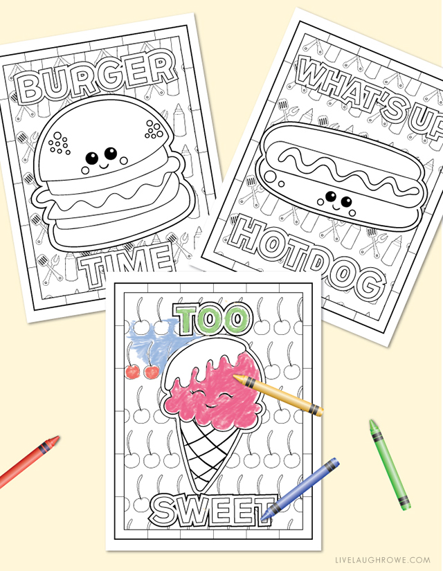 Printable coloring pages for summer: Cookout printable coloring pages | Live Laugh Rowe Printable coloring pages for summer: Cookout printable coloring pages | Live Laugh Rowe