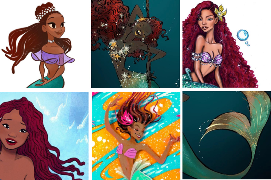 Illustrators see the beauty and meaning of Halle Bailey as Ariel and we’re here for it.