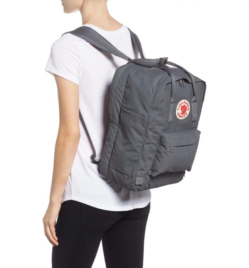 The fjallraven kanken 15" laptop backpack is a solid choice for teens and never goes out of style