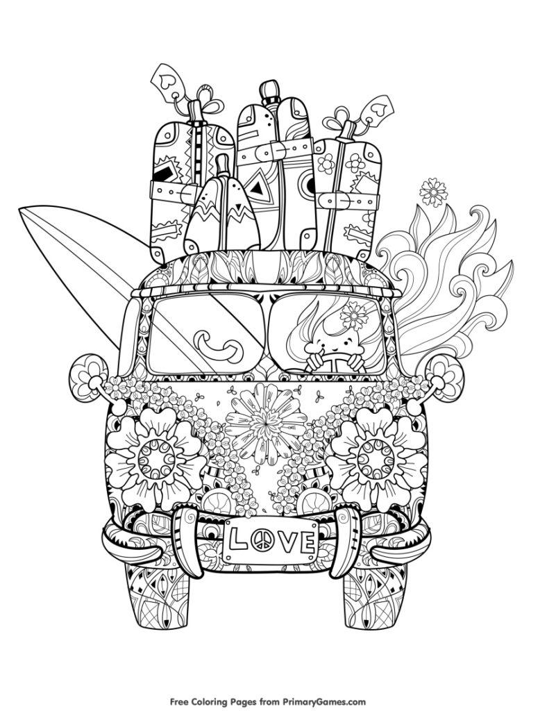 Download 25 Beautifully Illustarted Free Summer Coloring Pages For Kids