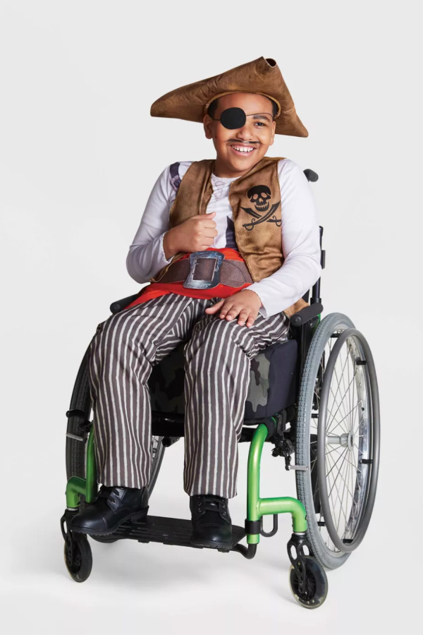 Target adaptive Halloween costumes: Pirate is designed for wheelchair access