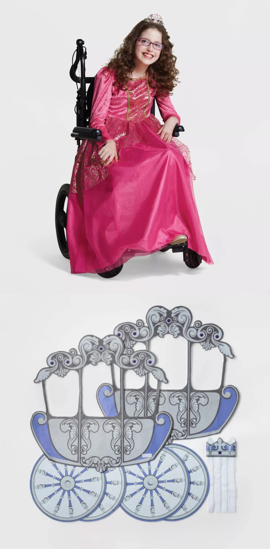 Target adaptive Princess Halloween costumes designed for wheelchair access and the wheelchair can be decked out too!