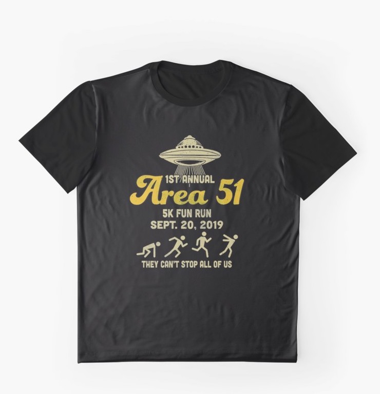 Area 51 t-shirts: Fun run