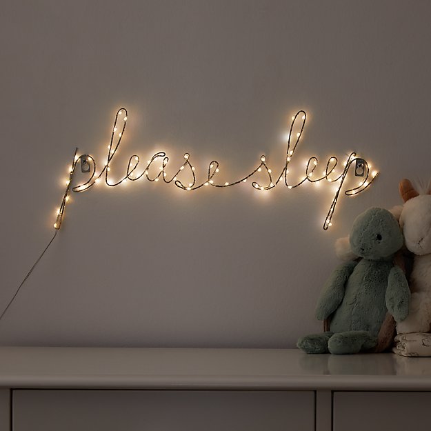 Best baby shower gifts under $50: Please sleep LED cursive sign | Cool Mom Picks Baby Shower Gift Guide