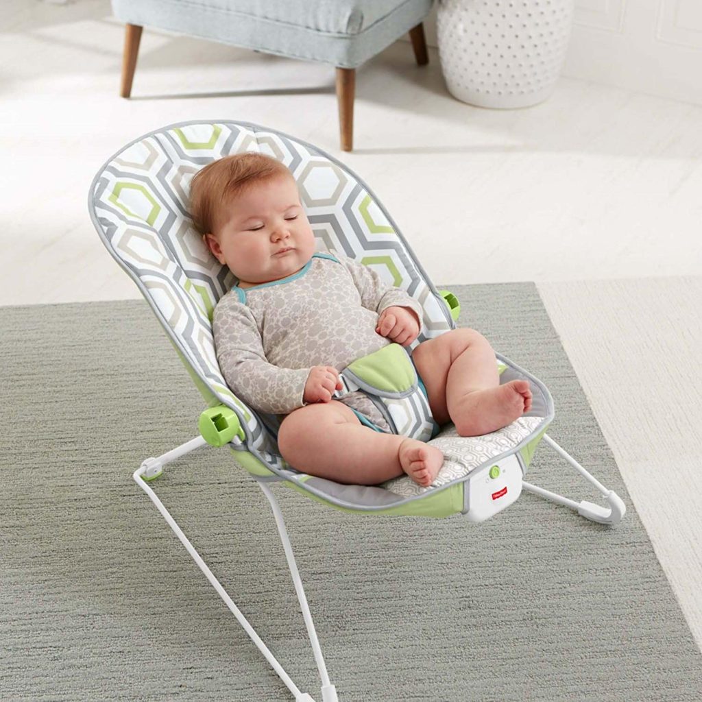 Best baby shower gifts under $30: Fisher-Price Geo Meadow bouncer | Cool Mom Picks baby shower gift guide 2019
