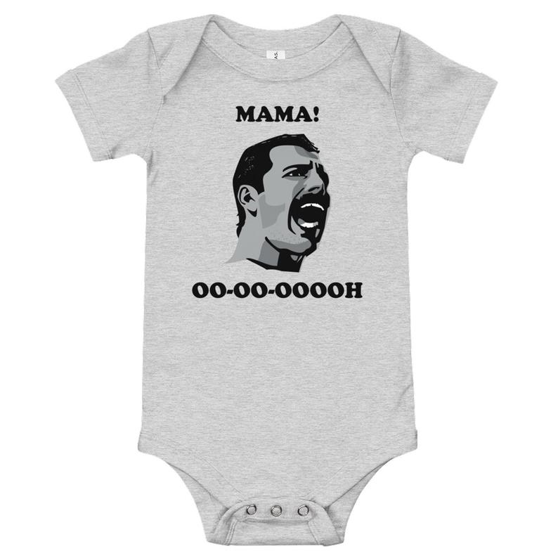 Best baby shower gifts under $30: Freddy Mercury MAMA onesie | Cool Mom Picks baby shower gift guide 2019
