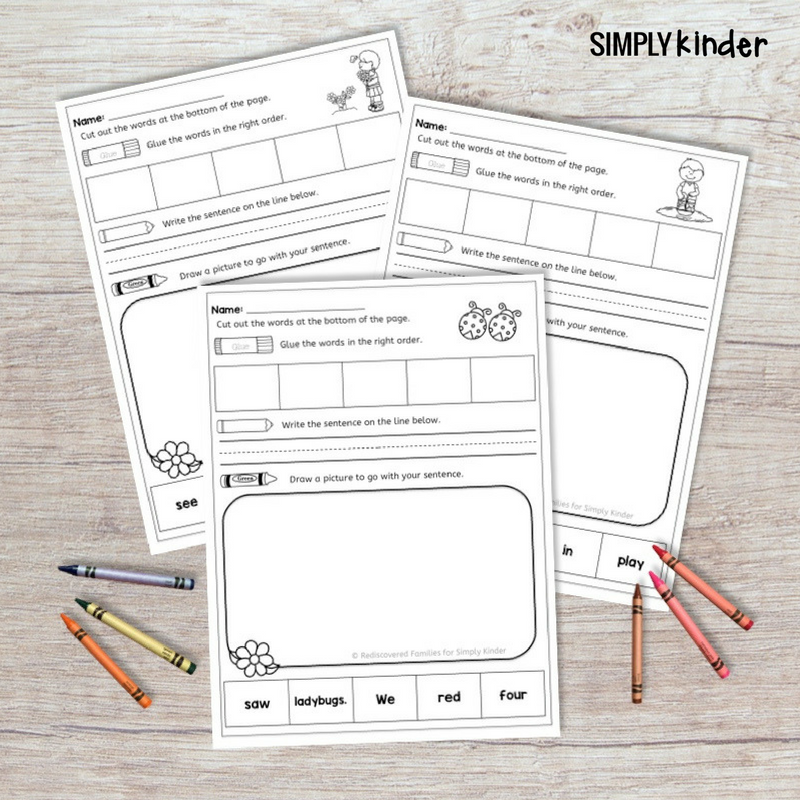 Free sight word printables: Kindergarten sight word Practice Sheets