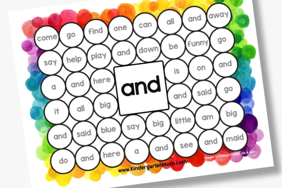 Free (mostly) printables for kindergarten sight word help, 12 ways