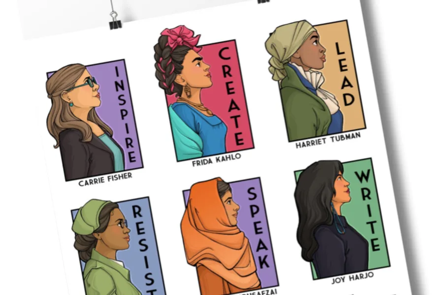 Karen Hallion real-life women heroines poster, for home or classrooms