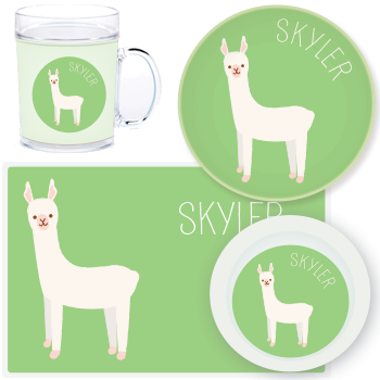 Best baby shower gifts $50-150: personalized mealtime set for kids | Cool Mom Picks Baby Shower Gift Guide