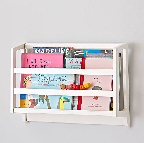 Decluttering solutions for small spaces: Hanging bookshelf for kids' favorite bedtime stories