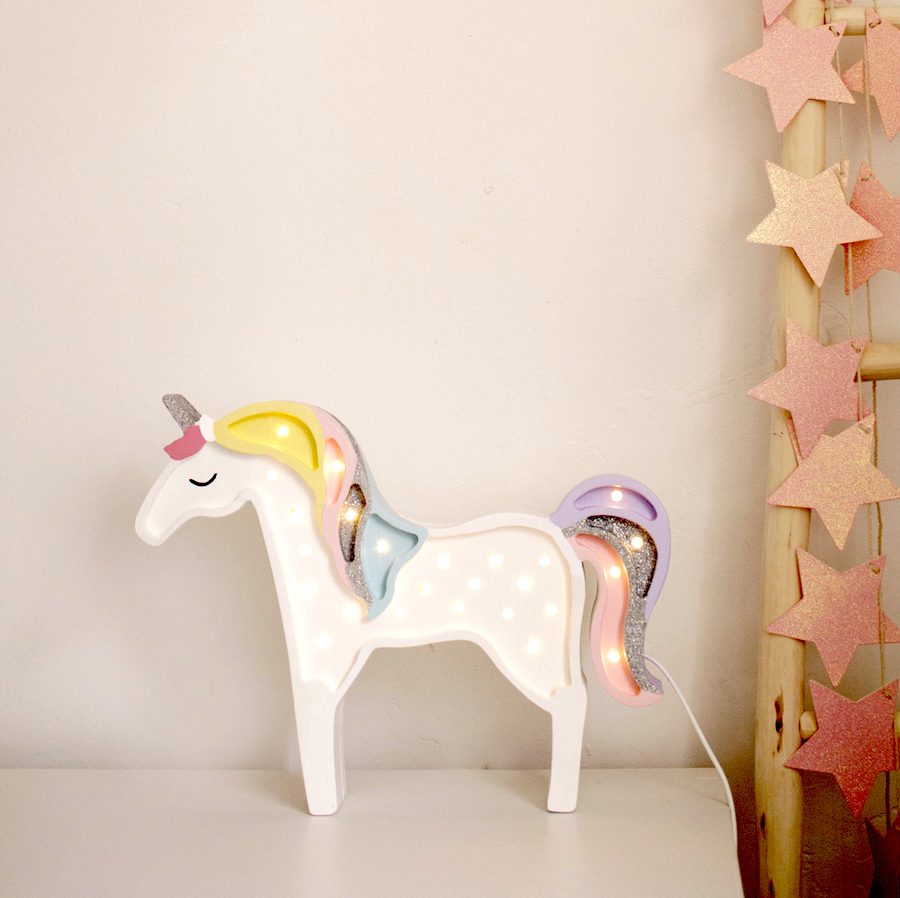 Handmade unicorn wall lamp for the nursery: The best luxury baby gifts and shower splurges