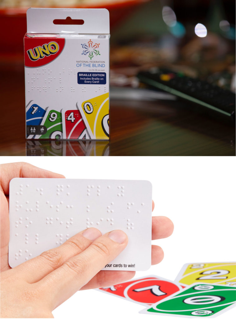 Uno Braille Card Game National Federation of the Blind Edition Brand New 